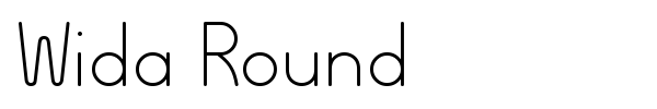 Wida Round font preview